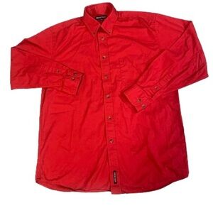 DEMVER HAYES Red button down dress shirt